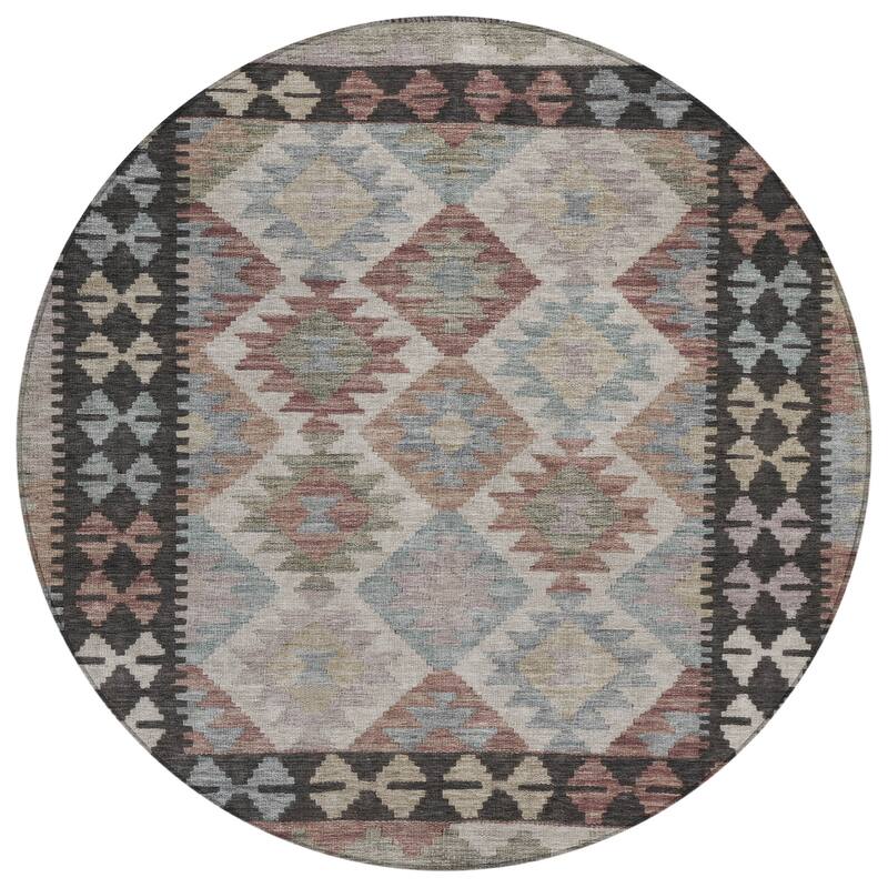 Machine Washable Indoor/ Outdoor Boho Global Chantille Rug