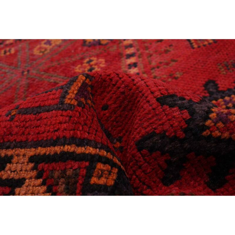 ECARPETGALLERY Hand-knotted Melis Vintage Red Wool Rug - 3'11 x 14'1