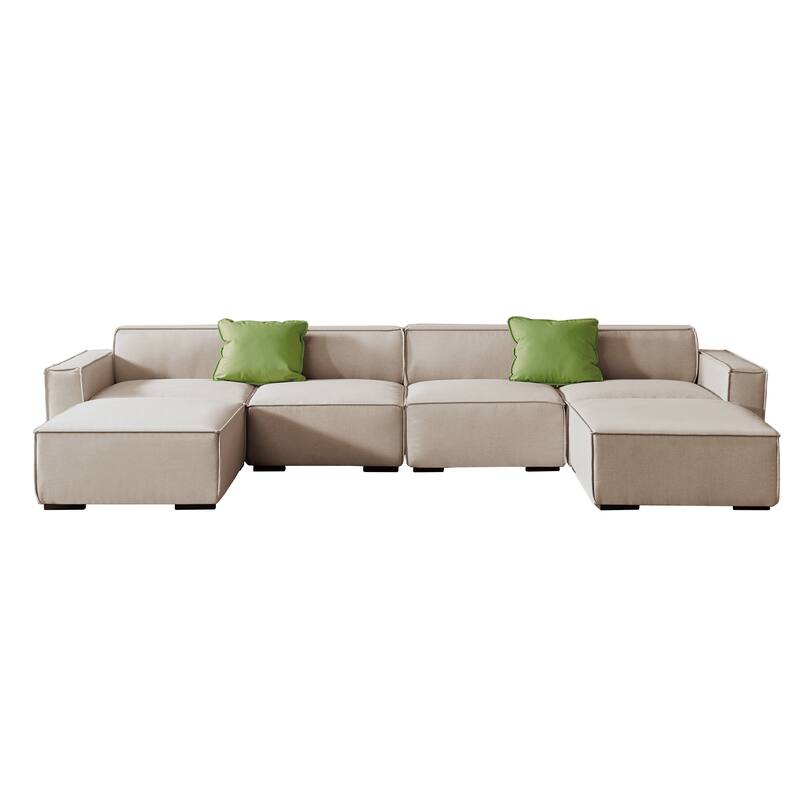 Modular Sofa with Convertible Ottoman Chaise