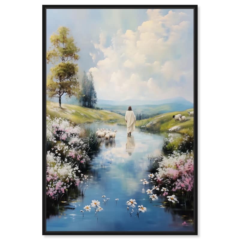 Caretaker's Calm Crossing I Canvas by Art Remedy - Black - 20" x 30"