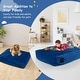 preview thumbnail 14 of 12, 57 x 57 Inch Crash Pad Sensory Mat with Foam Blocks and Washable Velvet Cover - 57" x 57" x 13" (L x W x H)