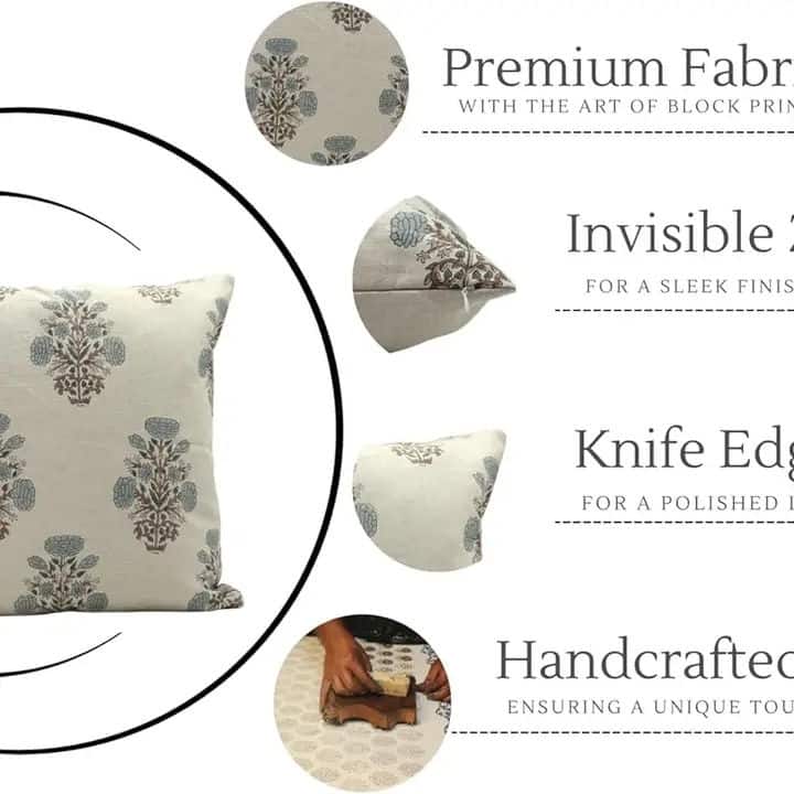 Pure linen couch pillow cover - Swadesh