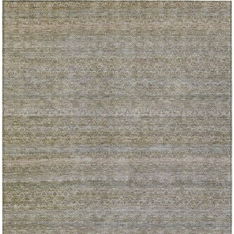 HomeRoots Striped Transitional Rectangle Outdoor Rug