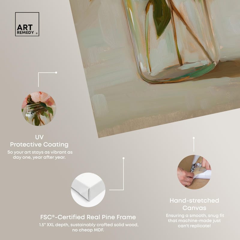 Jar of Petals Canvas by Art Remedy, Gallery Wrapped