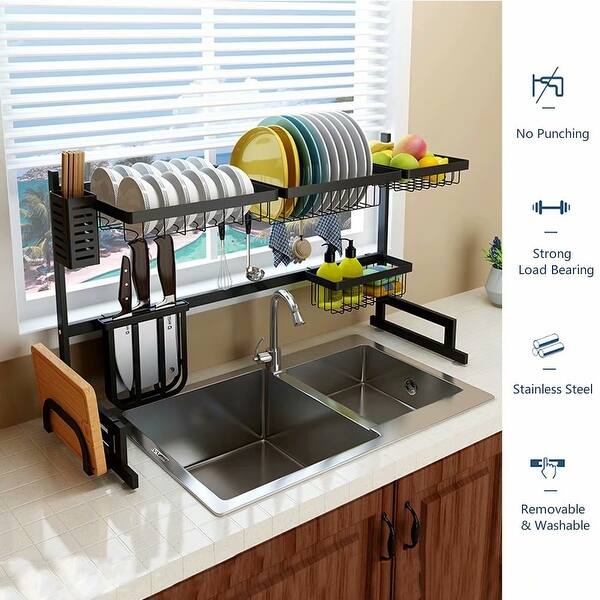 Shop 25 59 33 46 Stainless Steel Dish Rack Sink Rack Plate