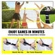 preview thumbnail 8 of 9, Yellow Steel and PE Volleyball Net Set, Adjustable Height and Portable