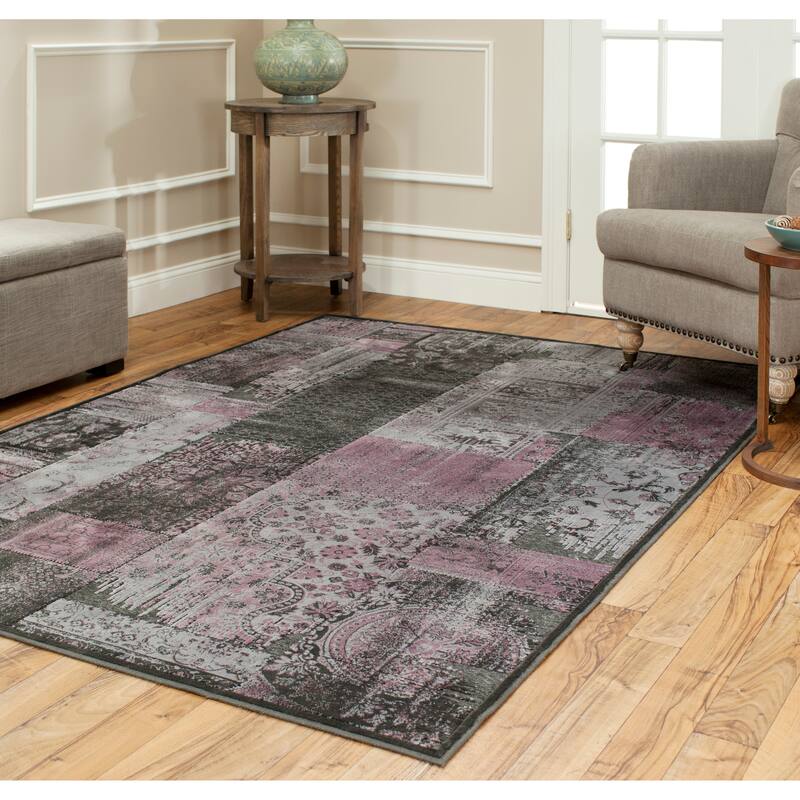 SAFAVIEH Paradise Paunita Modern Viscose Rug - 3'3" x 4'7" - Charcoal/Multi - Rectangle