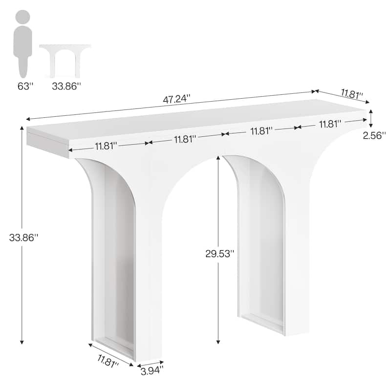 47 Inches Entryway Console Table, Wood Sofa Table