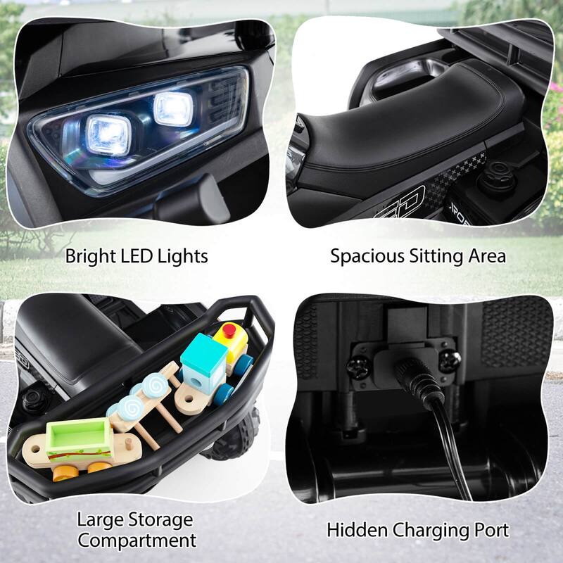 Costway 24V Kids Ride on Electric ATV Car Toy with Spring Suspension & - See Details