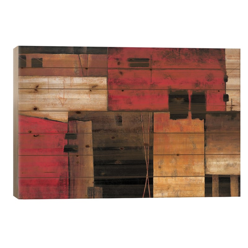 On The Horizon Print On Wood by Max Hansen - Multi-Color - 26x40x1.5