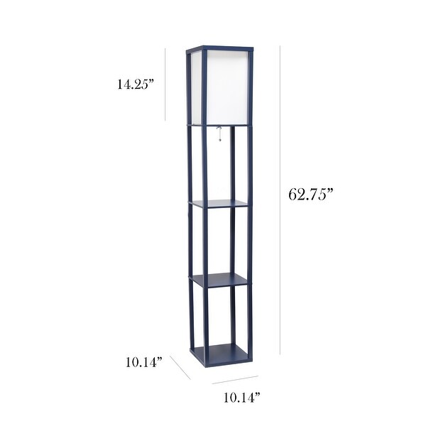 Simple Designs Floor Lamp Etagere Organizer Storage Shelf
