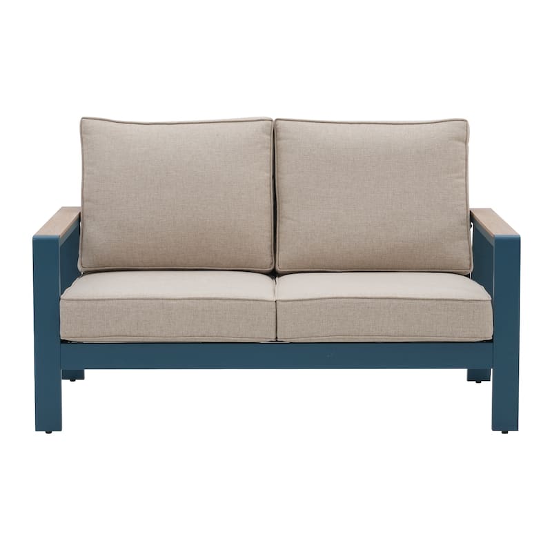 Zenova Aluminum Patio Conversation Sets,Outdoor Sofa Sets - Loveseat