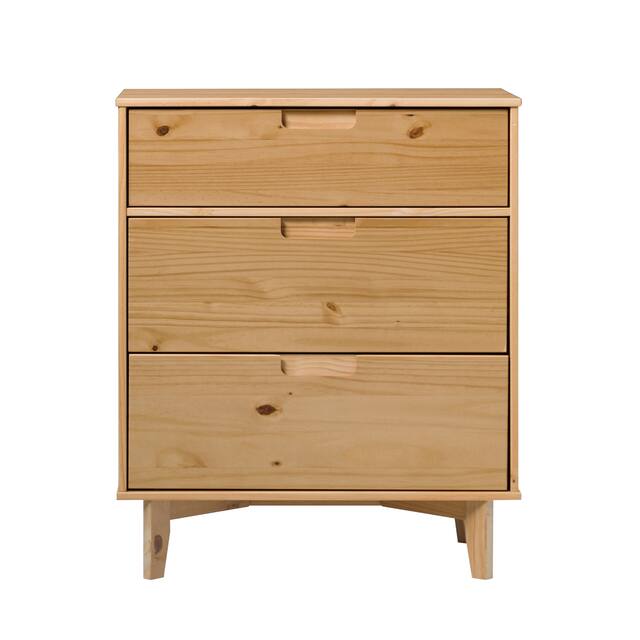 Middlebrook Mid-Century Solid Pine 3-Drawer Storage Chest - Natural Pine