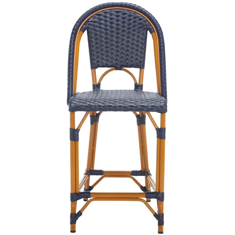 SAFAVIEH Leonica Outdoor Bistro 25-inch Seat Height Counter Stool (Fully Assembled) - 20"W x 21"D x 43"H