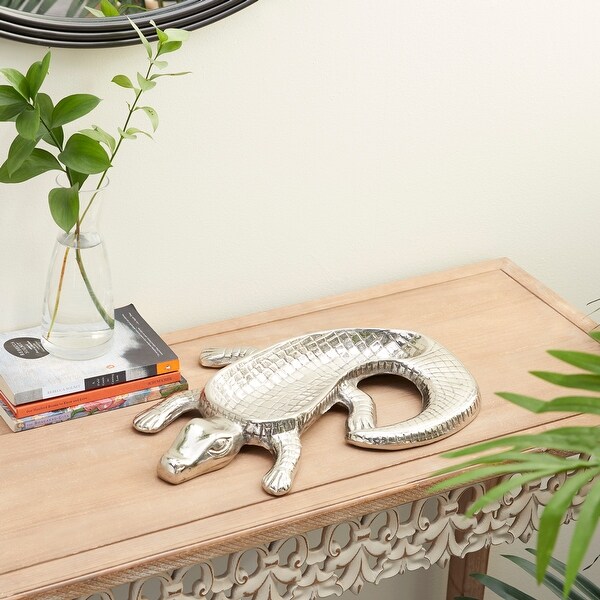 Silver Metal Glam Tray 2 x 16 x 12 - 16 x 12 x 2. Opens flyout.