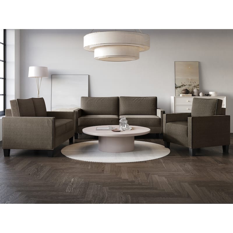 Clayfell Marcia Square Arm Chair/ Loveseat/ Sofa - Accent Chair , Loveseat and Sofa - Brown