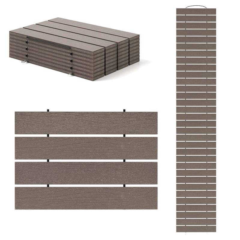 Costway 8 FT Outdoor Pathway with HDPE Frame Non-slip Surface Metal - See Details