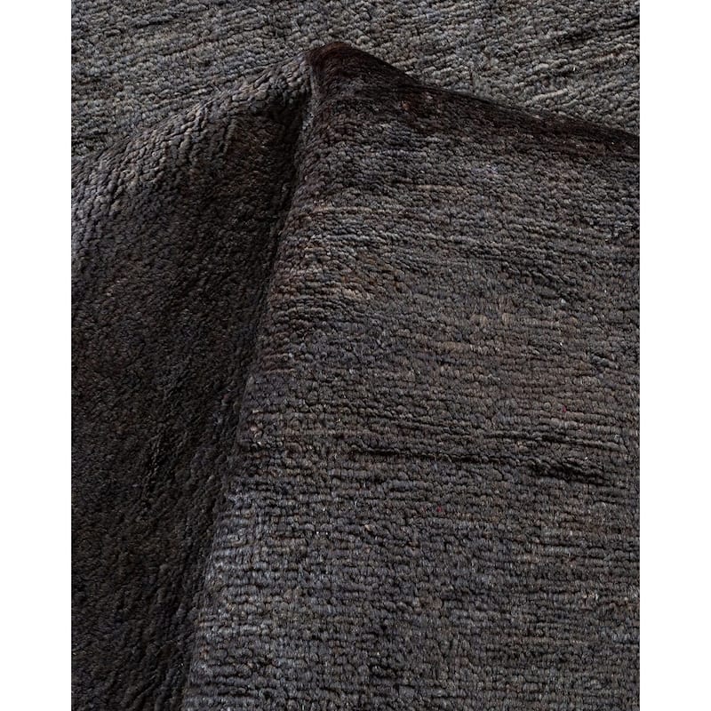 Overton Hand Knotted Wool Vintage Inspired Modern Contemporary Overdyed Gray Area Rug - 8' 2" x 10' 2"