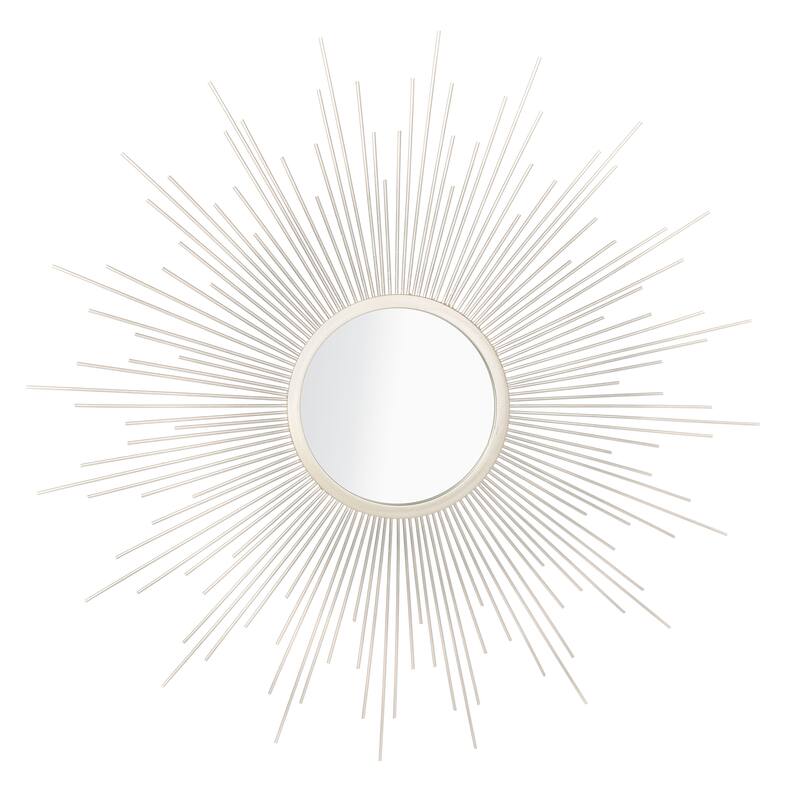 SAFAVIEH Destinee 30-inch Champagne Sunburst Round Mirror - 30" W x 0.8" L x 30" H - 30Wx1Dx30H