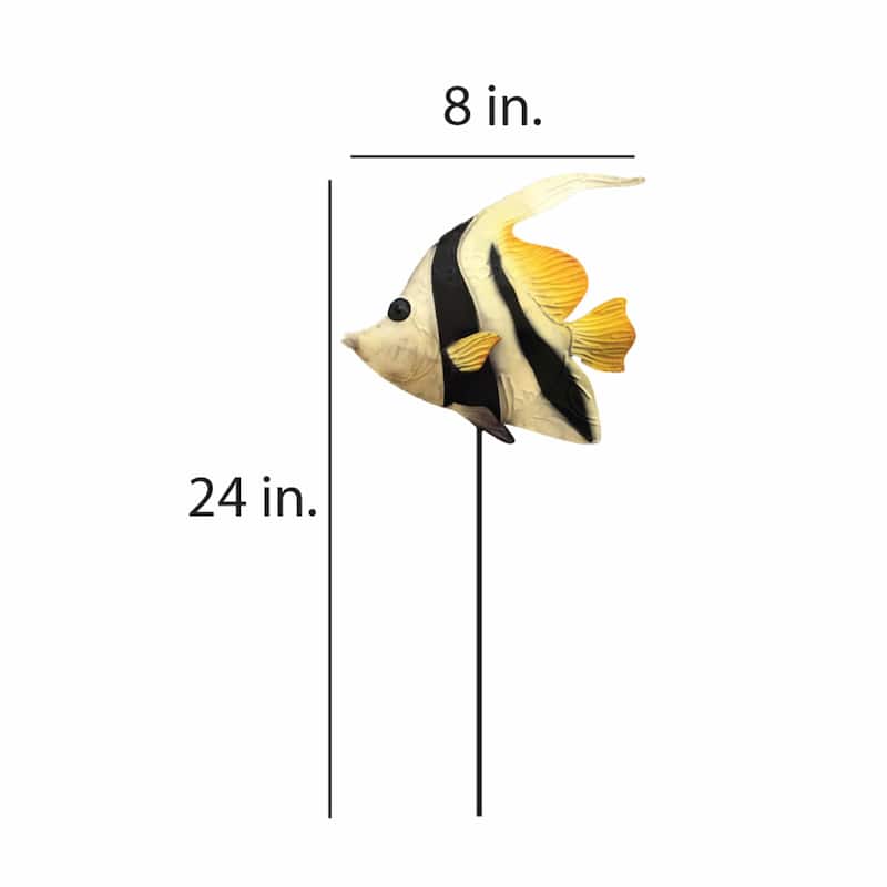 Handmade Angel Fish Garden Decoration - 1 x 8 x 24