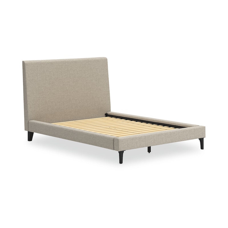 Signature Design by Ashley Cielden Gray Full Upholstered Bed with Roll Slats