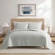 preview thumbnail 15 of 38, Crinkle Texture Microfiber 3-Piece Quilt Set, Enzyme Washed, Oversized Full - Queen - Grey