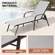 preview thumbnail 9 of 62, Set of 4 Lounge Chairs Outdoor Chaise Lounge with Arms and Adjustable Back