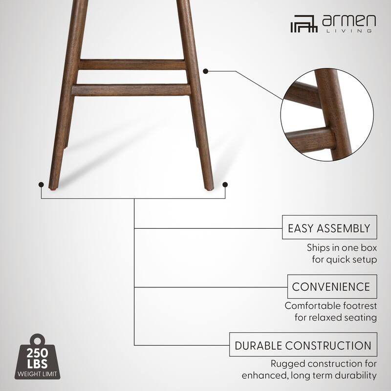 Elias Modern Swivel Bar Stool, Upholstered Counter Stool with Solid Wood Frame