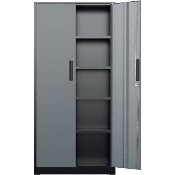 ベストセラー Tall Doors Locking with Cabinet Storage Garage Locker Metal コミック・アニメ