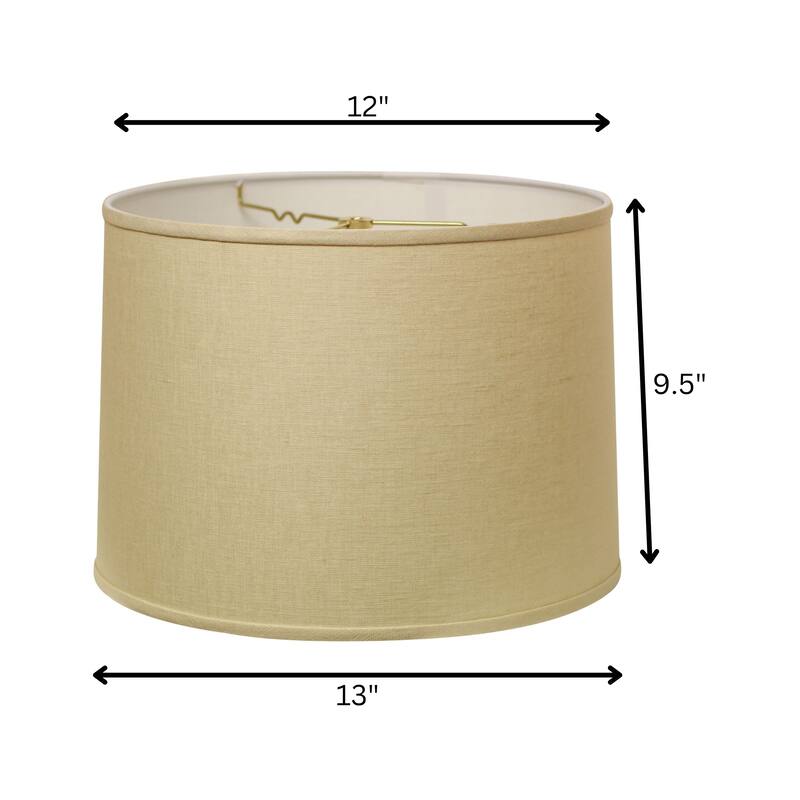 Drum Hardback Lampshade with Washer Fitter, Beige