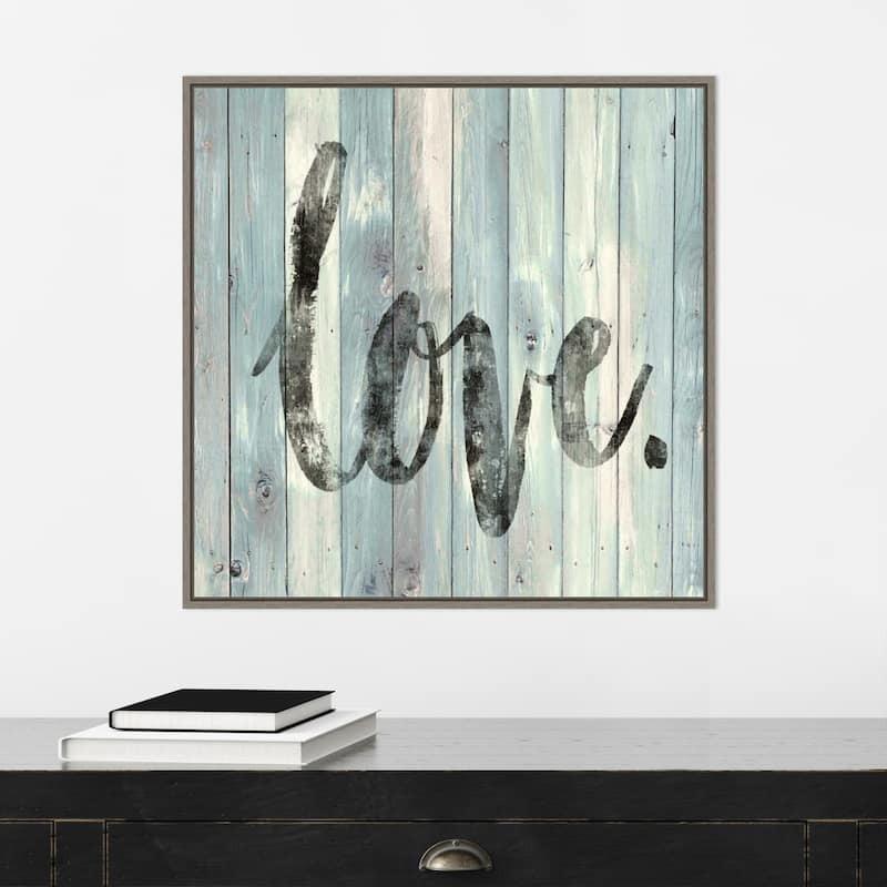 Love by Jamie Macdowell Framed Canvas Art - 22 x 22-inch