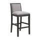 preview thumbnail 6 of 43, Set of 2 Counter Height Bar Stool, Fabric Upholstered Accent Chair, Wooden Frame Island Dining Chair, Bistro High Bar Chair