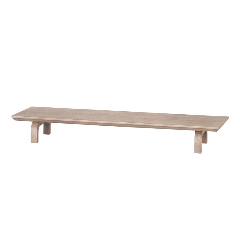 Jani Wood Monitor Stand Riser Desk - Ergonomic Design Stand, Desktop Organizer Table for Home, Office Workspace, Gaming Desk