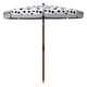 preview thumbnail 1 of 5, SAFAVIEH Outdoor Sydney 6.5-Foot Tilt Umbrella White/Navy Polka Dot