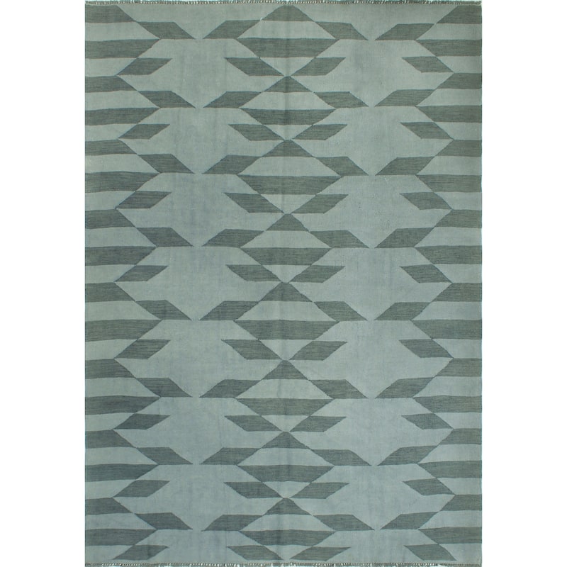 Winchester Flatweave Emmarae Grey/Ivory Rug - 6'7" x 9'6"