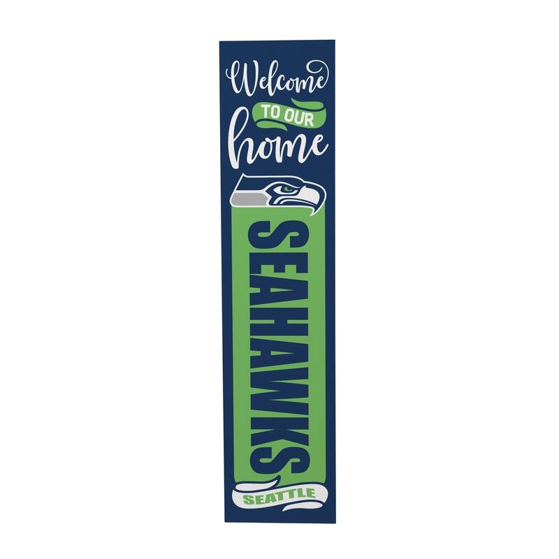 47" Double Sided Seasonal Porch Leaner, Seattle Seahawks - 47" x 11.25"