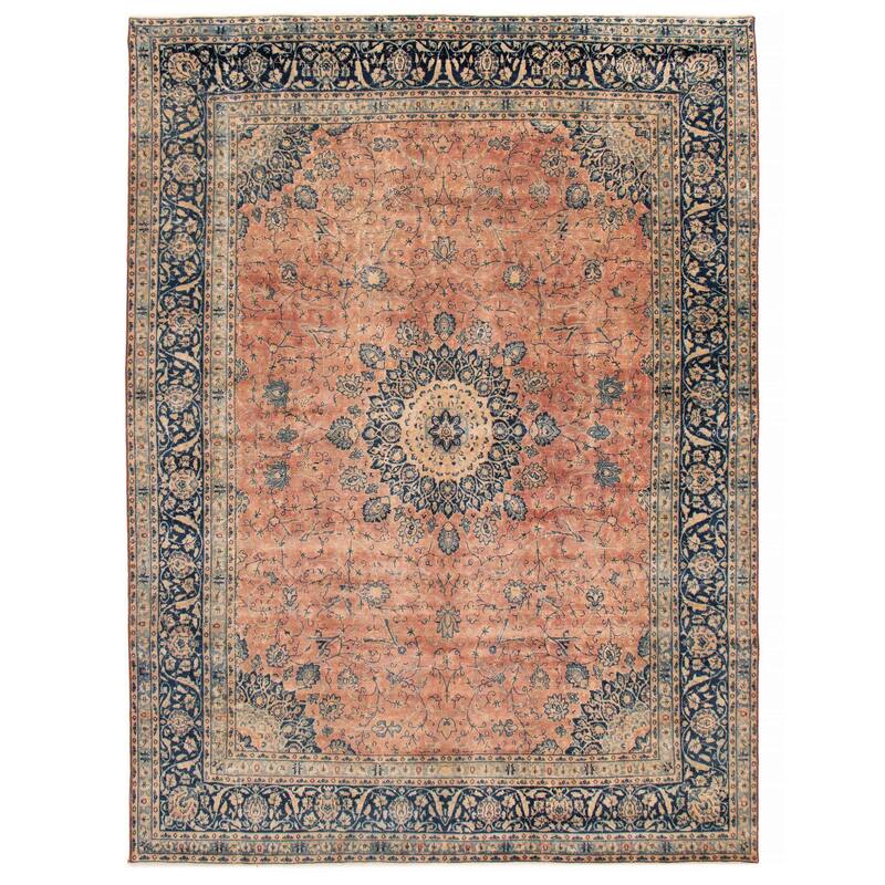 ECARPETGALLERY Hand-knotted Antalya Vintage Copper Wool Rug - 9'7 x 12'10 - Copper - 9'7 x 12'10
