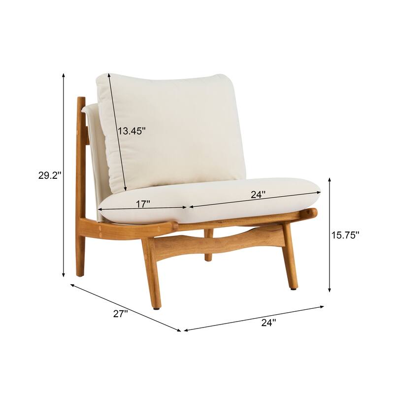 Scott Living Vista Accent Chair Wooden Frame, Set of 2