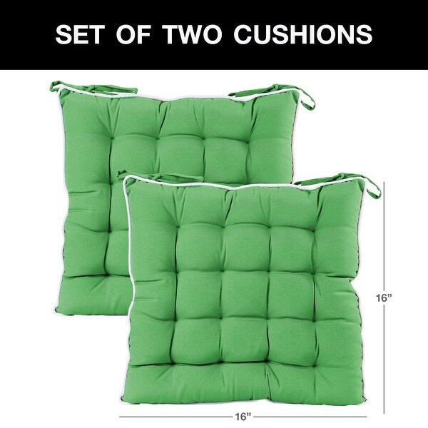 Patio Premier 2pk Hunter Green Spunpoly Seat Cushion with Flame Retardant Filling Bed Bath Beyond 35317892