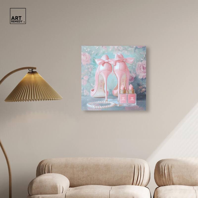 Love Dainty Heels Canvas by Art Remedy, Gallery Wrapped