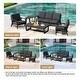 preview thumbnail 87 of 99, 5-Piece Teak Outdoor Conversation Set with Tables.