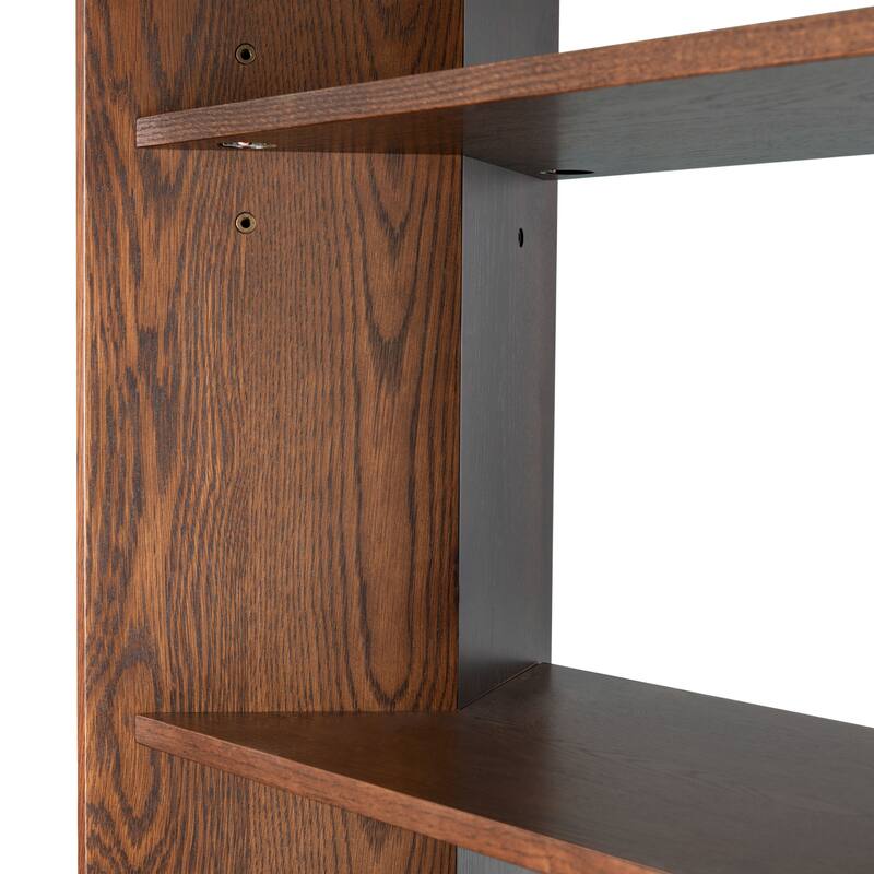 SAFAVIEH Couture Norrington Wood 5 Shelf Bookshelf - 38"W x 15"D x 76"H