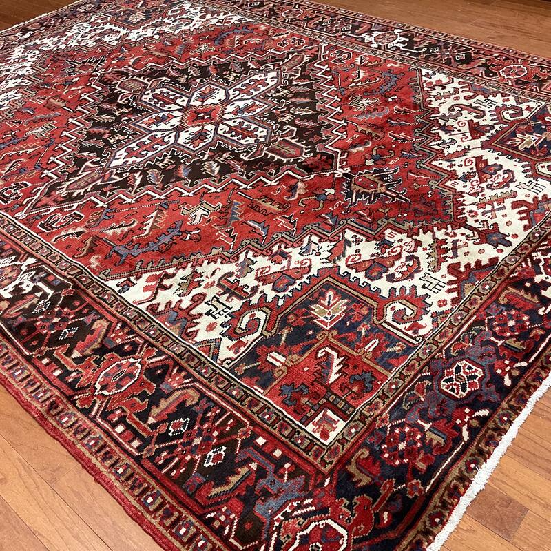 HERAT ORIENTAL Handmade Fine Heriz Wool Rug - 7'2" x 9'7"