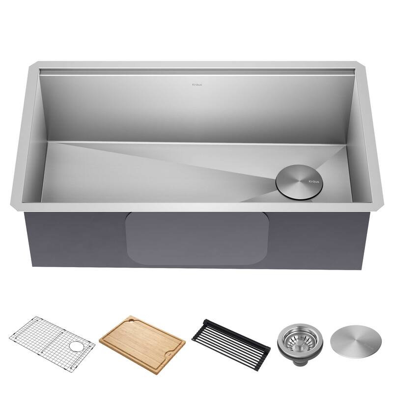 KRAUS Kore Workstation Undermount Stainless Steel Kitchen Sink