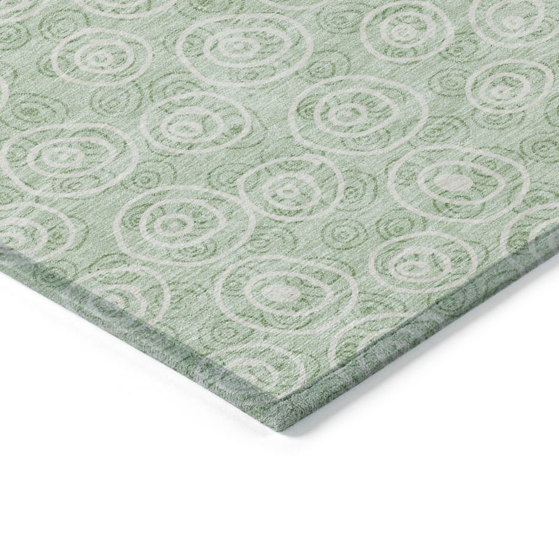Machine Washable Indoor/ Outdoor Chantille Contemporary Bubbles Rug