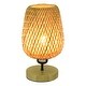 preview thumbnail 3 of 7, European Style Rubber Wood Table Lamp Woven Hotel Bedside Table Lamp