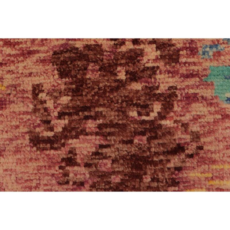Shabby Chic Balochi Beck Purple/Blue Hand Knotted Wool Rug - 4'11'' x 8'1''