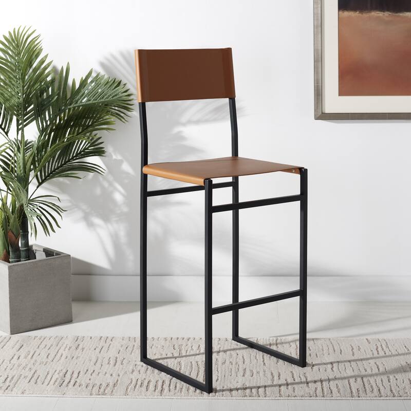 SAFAVIEH Vessie 30-inch Bar Stool (Fully Assembled) - 18 In. W x 18 In. D x 47 In. H - 18Wx18Dx47H