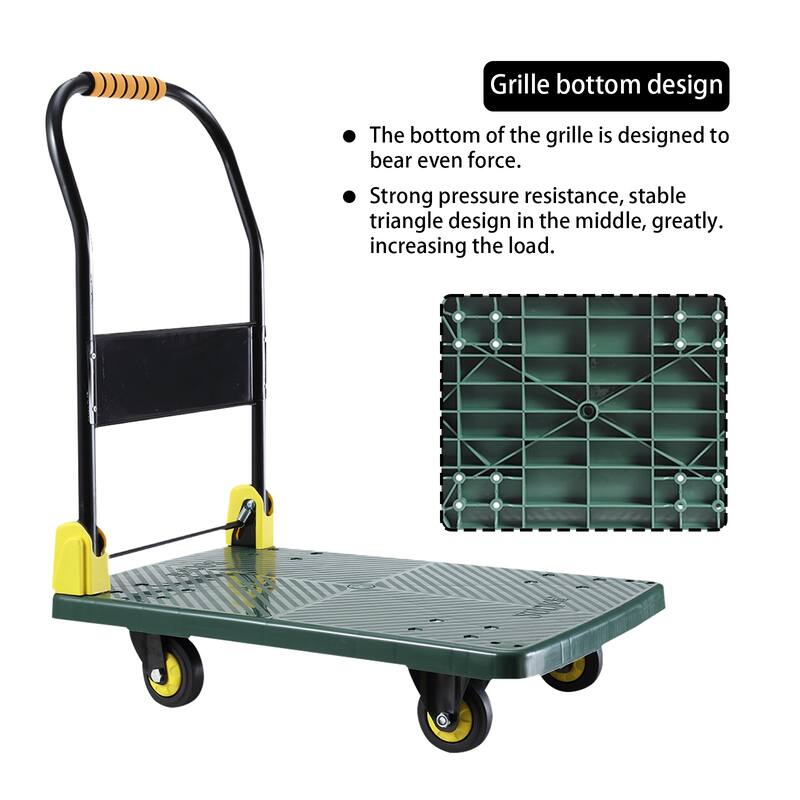 Foldable Push Hand Cart, Platform Truck