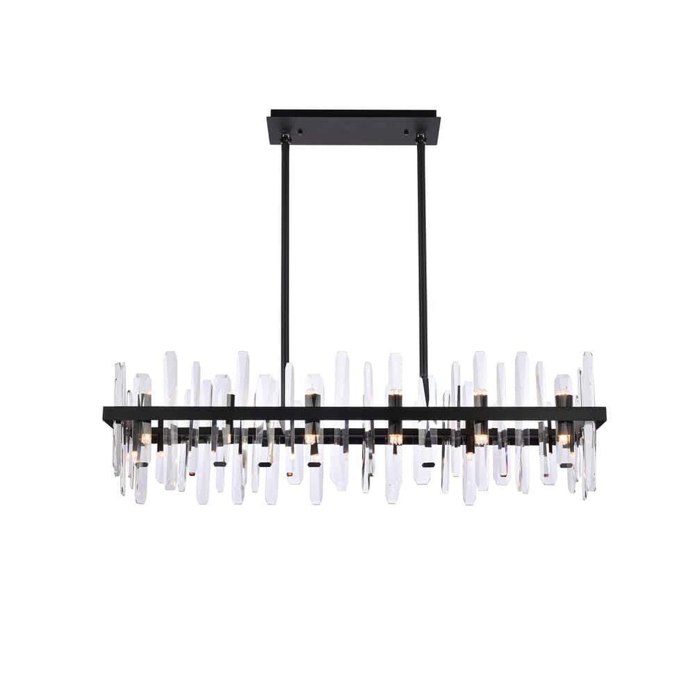 Indigo Home 42 inch crystal rectangle chandelier